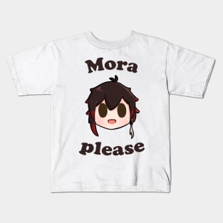 Genshin impact Zhongli mora please Kids T-Shirt